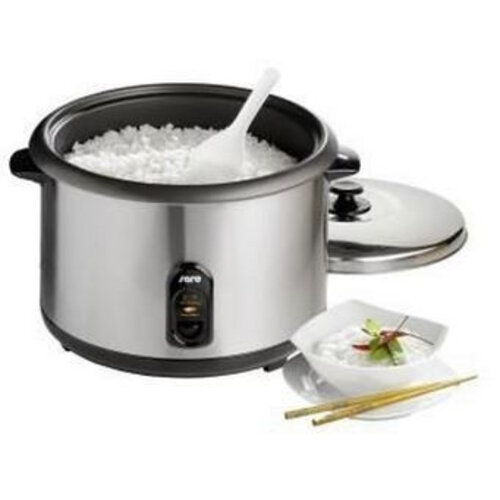 Saro Cuiseur à Riz | Electrique | Inox | Spatule et Doseur Inclus | pour 10-24 Personnes | 4,2 Litres