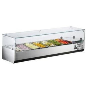 Saro Saladette à Poser | 7x GN 1/3 ou 14x GN 1/6 | 1600x395x(h)435mm