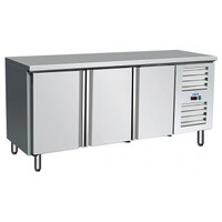 Comptoir Réfrigéré | 3 Portes à Fermeture Automatique | Inox | 1795x700x(h)890mm
