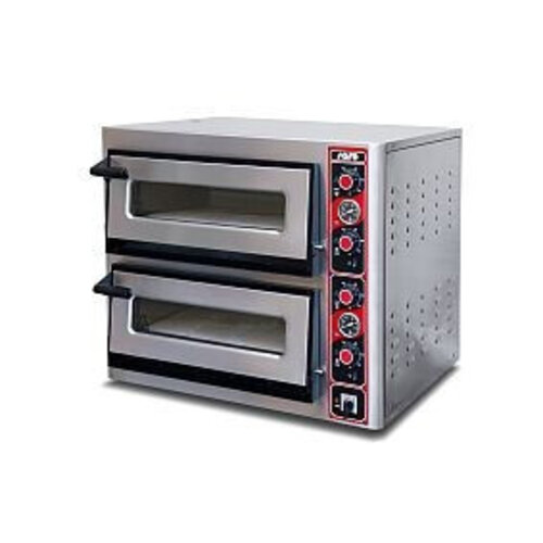 Saro Four à Pizza | Electrique | Double | 2x 6 Pizza max Ø30cm | 400V | 12kW | 895x1010x(h)735mm