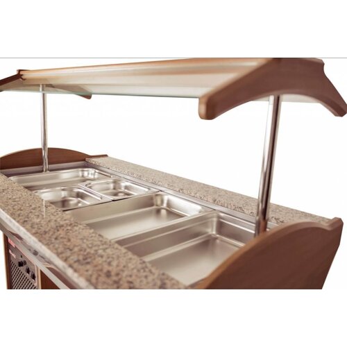 Saro Buffet Réfrigéré | 4x GN 1/1 | Noyer