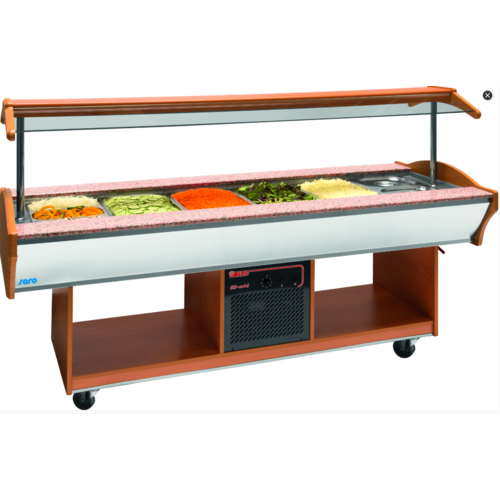 Saro Buffet Réfrigéré | 6x GN 1/1 | Noyer