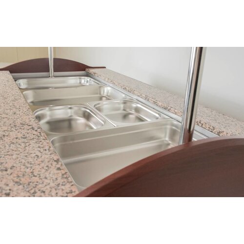 Saro Buffet Chaud | 4x GN 1/1 | Acajou