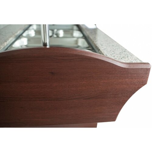 Saro Buffet Chaud | 4x GN 1/1 | Acajou