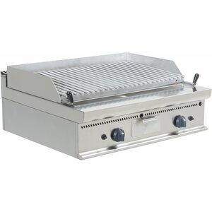 Saro Grill Pierre de Lave | Gaz | Modèle de Table | Rainuré | 16kW | 800x700x(h)270mm