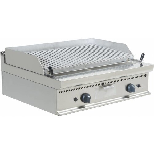 Saro Grill Pierre de Lave | Gaz | Modèle de Table | Rainuré | 16kW | 800x700x(h)270mm Saro Grill Pierre de Lave | Gaz | Modèle de Table | Rainuré | 16kW | 800x700x(h)270mm