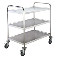 Chariot de Service | Inox | 3 Plateaux | 75 kg | 860x510x(h)940mm