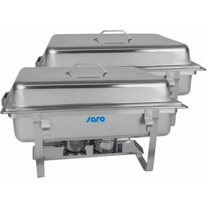 Saro Chafing Dish Twin Pack | Contient: 1x GN 1/1, 1x GN 1/2 et 2x GN 1/4
