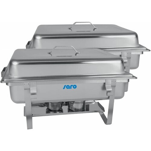 Saro Chafing Dish Twin Pack | Contient: 1x GN 1/1, 1x GN 1/2 et 2x GN 1/4