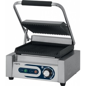 Saro Grill Panini | Rainuré | 1,8kW | avec Récupérateur de Graisse | 320x410x190(h)mm Saro Grill Panini | Rainuré | 1,8kW | avec Récupérateur de Graisse | 320x410x190(h)mm