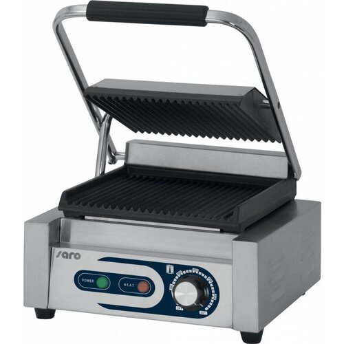 Saro Grill Panini | Rainuré | 1,8kW | avec Récupérateur de Graisse | 320x410x190(h)mm Saro Grill Panini | Rainuré | 1,8kW | avec Récupérateur de Graisse | 320x410x190(h)mm