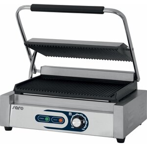 Saro Grill Panini | Rainuré | 2,2kW | avec Récupérateur de Graisse | 440x410x190(h)mm Saro Grill Panini | Rainuré | 2,2kW | avec Récupérateur de Graisse | 440x410x190(h)mm