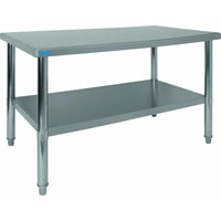 Table de Travail | Inox | Etagère Réglable | 1200x700x850(h)mm