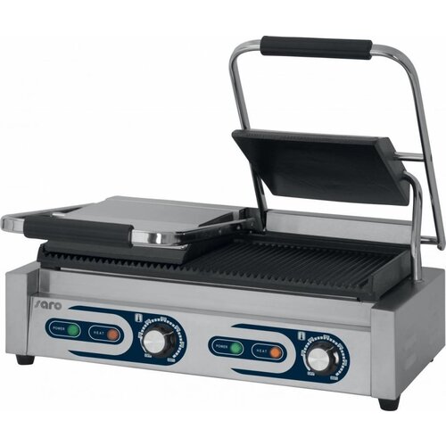 Saro Grill Panini | Rainuré | Double | 3,6kW | avec Récupérateur de Graisse | 580x410x190(h)mm Saro Grill Panini | Rainuré | Double | 3,6kW | avec Récupérateur de Graisse | 580x410x190(h)mm