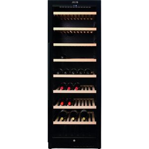 Saro Cave à Vin Ventilée | Noir | 1 Zone de Température | 8 Clayettes sur Rail en Bois | 595x710x1720(h)mm Saro Cave à Vin Ventilée | Noir | 1 Zone de Température | 8 Clayettes sur Rail en Bois | 595x710x1720(h)mm