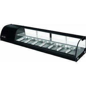 Saro Vitrine de Présentation Tapas | 7x GN 1/3 | 1800x390x290(h)mm Saro Vitrine de Présentation Tapas | 7x GN 1/3 | 1800x390x290(h)mm