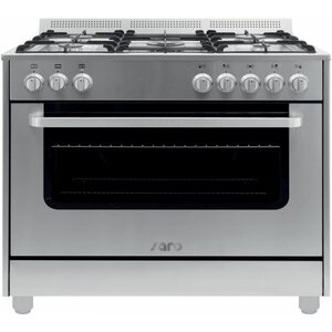 Saro Cuisinière à Gaz sur Four Electrique | 5 Brûleurs | 230V | 900x600x850(h)mm