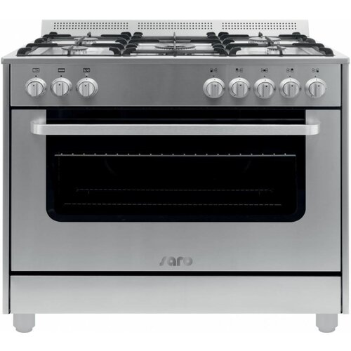 Saro Cuisinière à Gaz sur Four Electrique | 5 Brûleurs | 230V | 900x600x850(h)mm