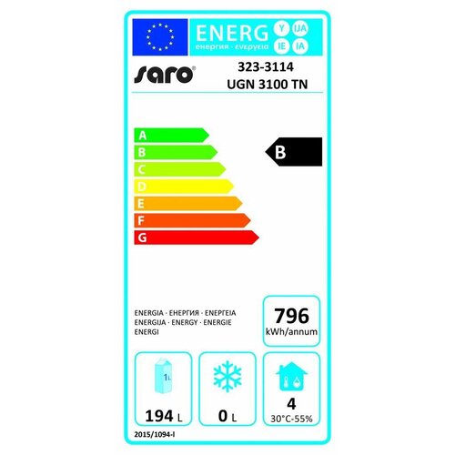 Saro Comptoir Réfrigéré Ventilé | 3 Portes | 317L | 1795x700x650(h)mm