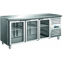 Comptoir Réfrigéré | 3 Portes | 464L | Portes Vitrées | 1795x700x890(h)mm