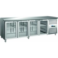 Comptoir Réfrigéré | 4 Portes | 616L | Portes Vitrées | 2237x700x890(h)mm