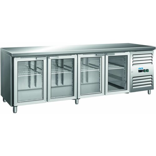 Saro Comptoir Réfrigéré | 4 Portes | 616L | Portes Vitrées | 2237x700x890(h)mm Saro Comptoir Réfrigéré | 4 Portes | 616L | Portes Vitrées | 2237x700x890(h)mm