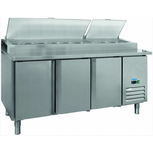 Saro Saladette de Préparation | Inox | 3 Portes | GN 1/1 | 1795x700x1102(h)mm