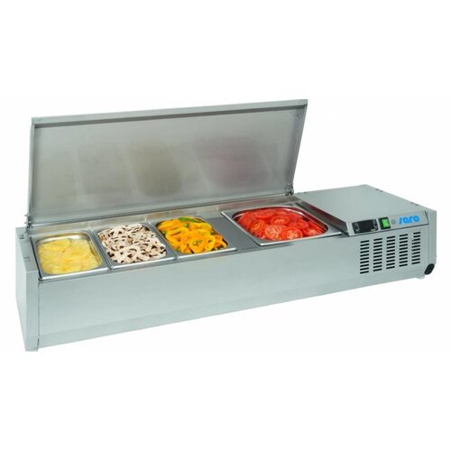 Saro Saladette à Poser | Convient pour 8x GN 1/3 | 1800x395x435(h)mm