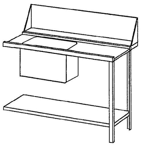 Bartscher Table de Tri | Avec Evier|  À Gauche | Inox 18/10 | 1200X720X(h)850mm