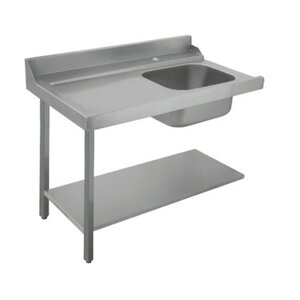 Bartscher Table de Tri | Avec Evier|  À Droite | Inox 18/10 | 1200X720X(h)850mm