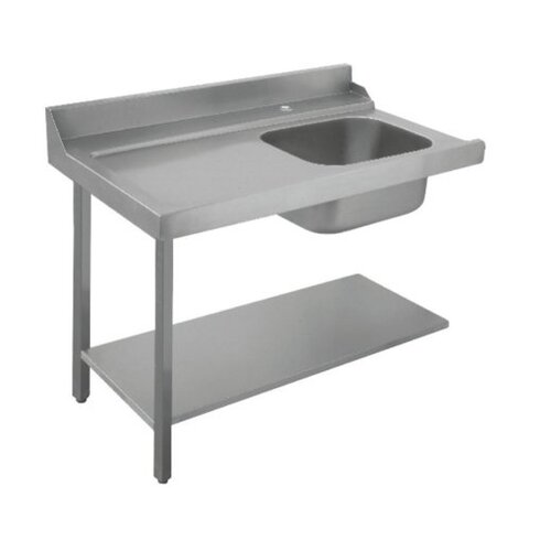 Bartscher Table de Tri | Avec Evier|  À Droite | Inox 18/10 | 1200X720X(h)850mm