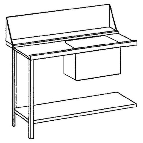 Bartscher Table de Tri | Avec Evier|  À Droite | Inox 18/10 | 1200X720X(h)850mm