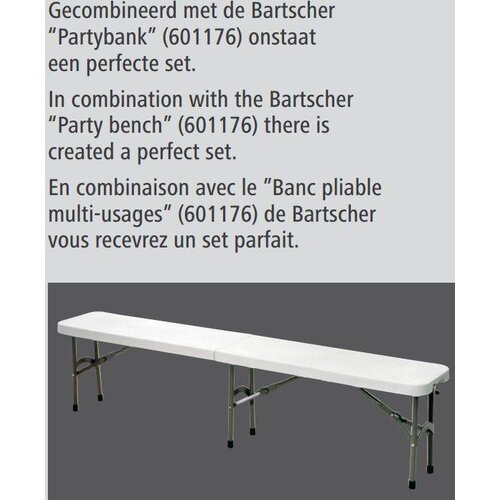 Bartscher Table Multi-usages | Pliable |Poids 14.7 kg | 1830x760x(h)740mm