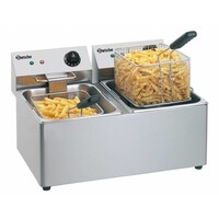 Friteuse Double | de Table | Électrique 230V | 2x8 Litres | 550x580x(h)340mm