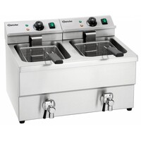 Friteuse Double | de Table | Électrique 230V | 2x8 Litres | 550x630x(h)410mm
