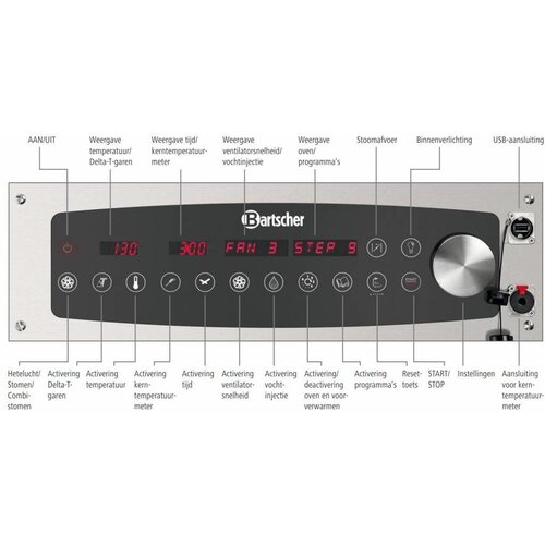 Bartscher Cuiseur Vapeur |Combiné Compac | 400 V  | 520X850X(h)770mm