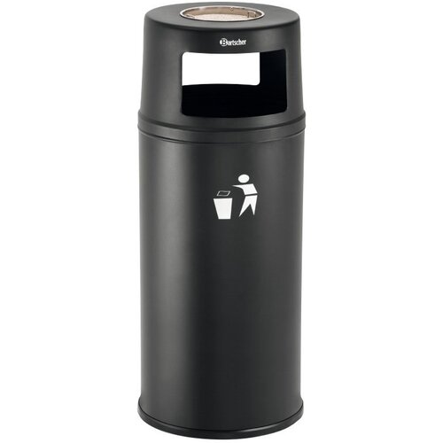 Bartscher Cendrier sur Colonne | Poids 10.5 kg | Noir | 380x380x(h)945mm