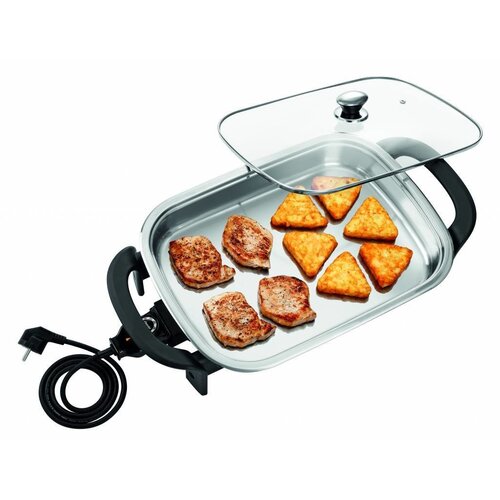 Bartscher Poêle Electrique |Couvercle en Verre | 230 V | 630x315x(h)65mm Bartscher Poêle Electrique |Couvercle en Verre | 230 V | 630x315x(h)65mm