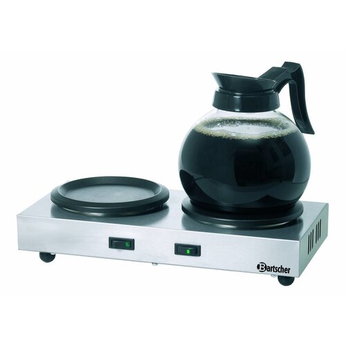 Bartscher Chauffe-Cafetière  | 2 Pots | 230 V | 358x218x(h)80mm