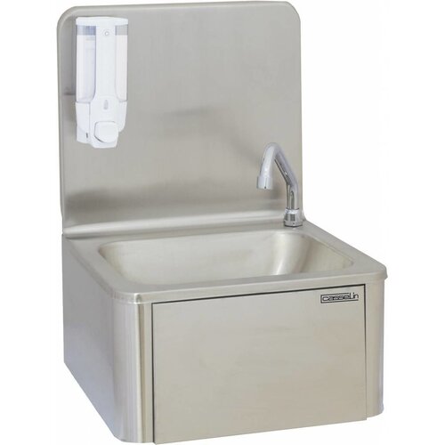Casselin Lave-Mains | Inox | Commande au Genou | avec Distributeur de Savon | 400x335x(H)535 mm Casselin Lave-Mains | Inox | Commande au Genou | avec Distributeur de Savon | 400x335x(H)535 mm