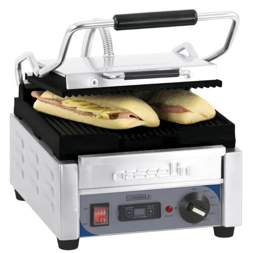 Casselin Grill Panini | Rainuré | Petit Modèle | 2kW/230V | 300x490x265(h)mm Casselin Grill Panini | Rainuré | Petit Modèle | 2kW/230V | 300x490x265(h)mm