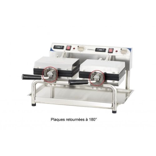 Casselin Gaufrier Double Rotatif | Gaufres de Bruxelles | 3600W | 585x580x(H)305mm Casselin Gaufrier Double Rotatif | Gaufres de Bruxelles | 3600W | 585x580x(H)305mm