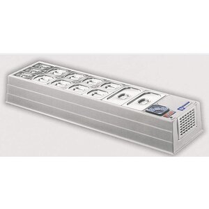 Diamond Structure Frigorifique | Sans Couvercle | 7x GN 1/3 ou 14x GN 1/6 | 1550x410x(h)220mm Diamond Structure Frigorifique | Sans Couvercle | 7x GN 1/3 ou 14x GN 1/6 | 1550x410x(h)220mm