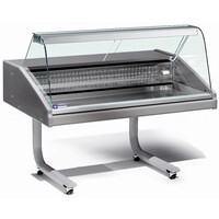 Comptoir Vitrine Réfrigéré | Plan de Travail en Inox | Idéal Poissonnerie | 0° / 2° | 1500x980x(h)1280mm