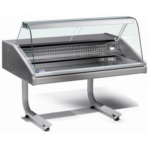 Diamond Comptoir Vitrine Réfrigéré | Plan de Travail en Inox | Idéal Poissonnerie | 0° / 2° | 1500x980x(h)1280mm