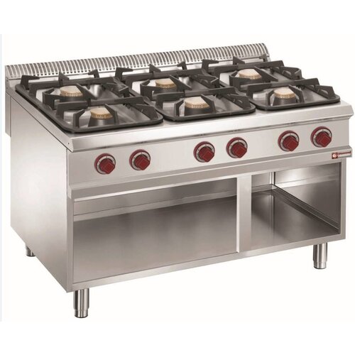 Diamond Fourneau | 6 Feux à Gaz |Soubassement Ouvert | 1200x900x(h)850/920mm Diamond Fourneau | 6 Feux à Gaz |Soubassement Ouvert | 1200x900x(h)850/920mm