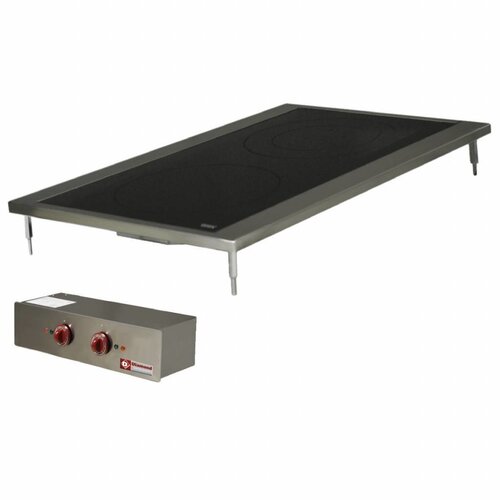 Diamond Cuisinière Electrique | à Encastrer | Inox | 2 Plaques Vitrocéramiques | 2,1 & 2,5kW | à Encastrer | 400x600mm