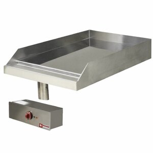 Diamond Plaque de Cuisson Lisse | Electrique | Inox | à Encastrer | 120° à 320°C | 400V/4,5kW | 400x600mm