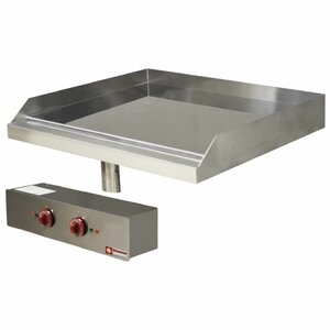 Diamond Plaque de Cuisson Lisse | Electrique | Chromé | à Encastrer | 120° à 320°C | 400V/9kW | 700x600mm