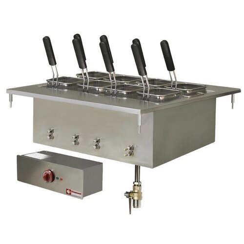 Diamond Cuiseur à Pâtes Electrique | Inox | à Encastrer | 40 Litres | 400V/9kW | 700x600mm